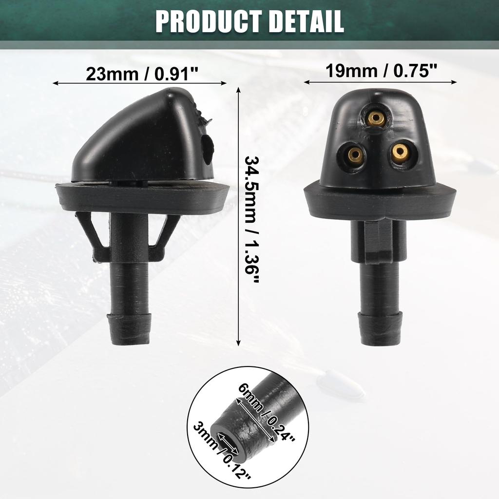 ACROPIX Vindusspylerdyser for Suzuki Grand Vitara 1998-2005 Svart 2 stk