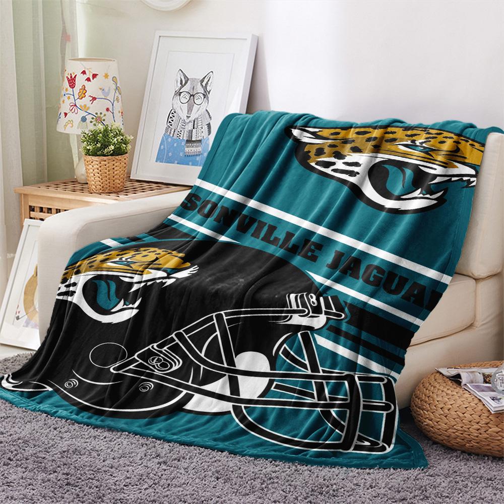 Jacksonville Jaguars Print Flannel Blanket High Quality Warm Comfortable Cover for All Seasons Perfect for Gifts Home Decor