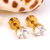 Spiral Twist Lock Ear Cartilage Studs Delicate Small Earrings Push Back Ear Jewelry for Women