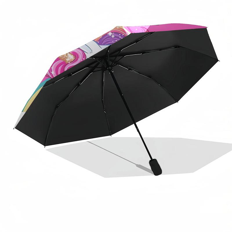 1pc Barbie Unicorn Fantasy Umbrella with Plastic Handle,Suitable for All Seasons Travel Outdoor Multi-functional UmbrellaDCS185