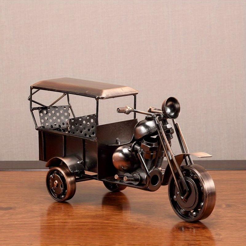 

1 шт. Металлическая модель автомобиля в винтажном стиле с открывающимися дверями и крышей - Элегантный декор для дома, Уникальная идея подарка для автолюбителей, Декор салона автомобиля