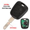 Jingyuqin For Peugeot 406 407 408 607 2 Buttons Remote Car Key Transponder Chip ID46 434Mhz&NE78 Blade Original Keys