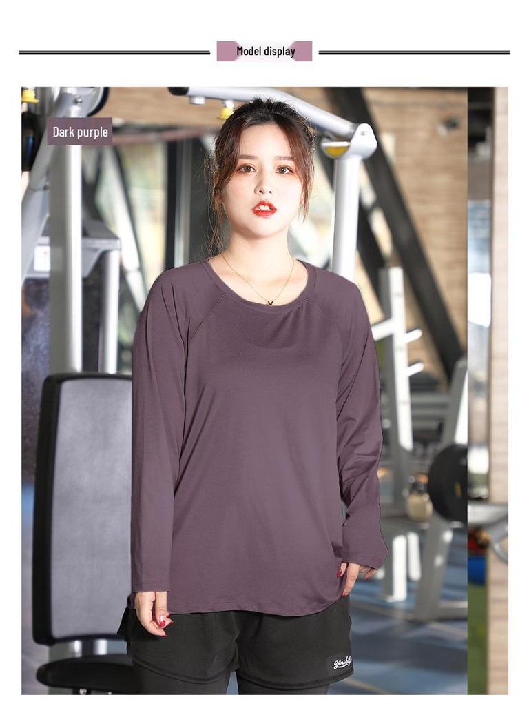 Women's Plus Size Quick-Dry Short Sleeve Yoga Top - Breathable, Casual, Slimming, for Summer Running & Sports