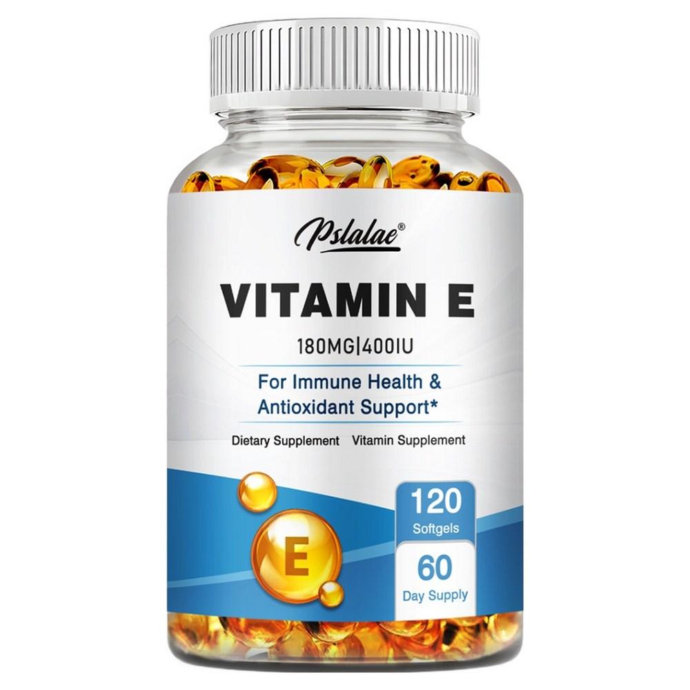 This high-quality natural Vitamin E supplement is odorless, mild, and easily absorbed, making it suitable for both men and women. 2 pcs, 120 tablets