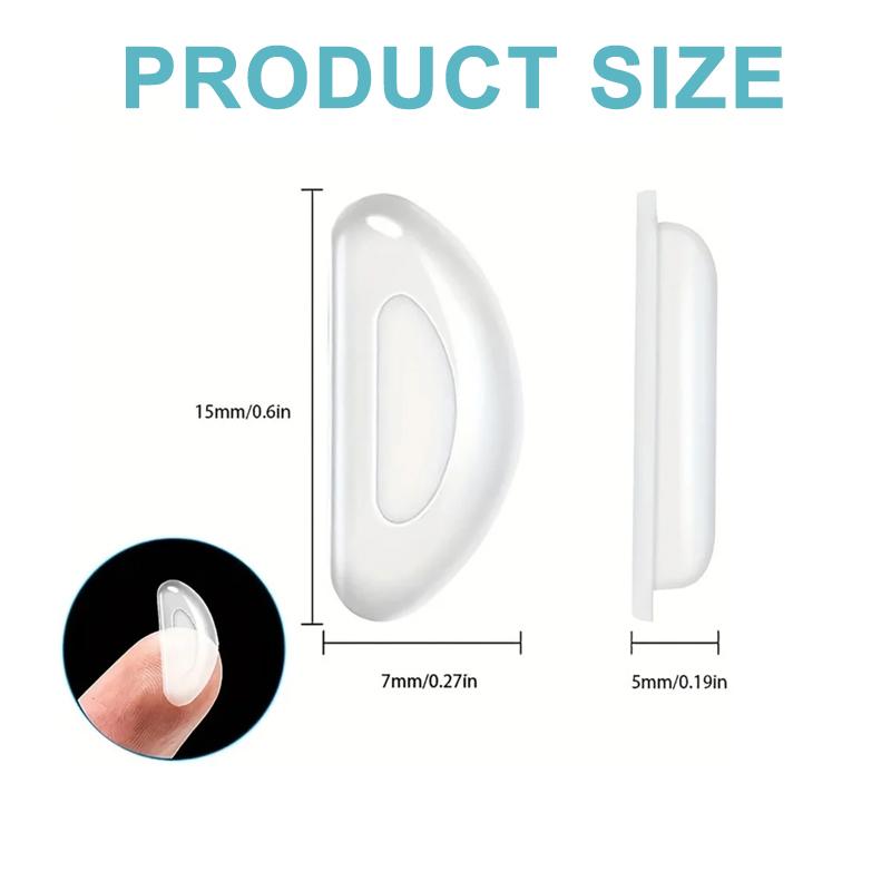 10/20 Pairs Eyeglasses Anti Slip Nose Pads Soft Silicone Adhesive Glasses Nose Pads For Plastic Frame Glasses Sunglasses