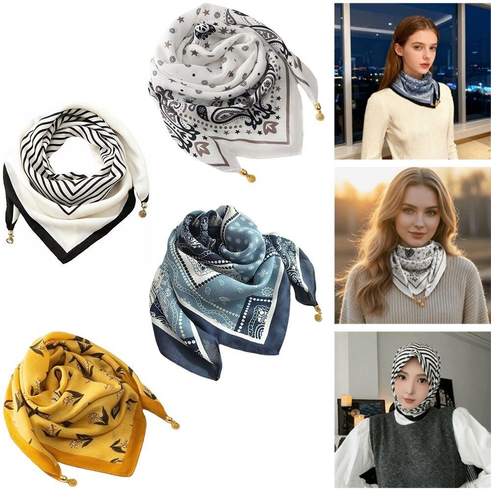 65x65cm Square Scarf Soft Cotton Waist Scarf Neck Protection Women Neckerchief Women Fashion