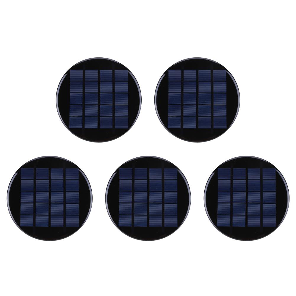 5/3/2/1pcs 1.1W 5V Portable Solar Panel Mini Round Solar Epoxy Cell Charger Battery DIY Solar Toy Charger Phone Power Bank