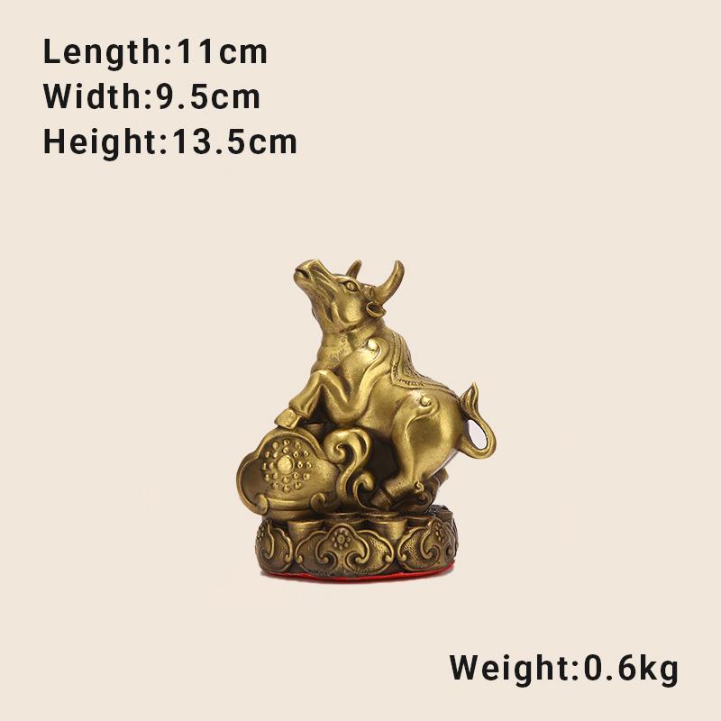 12 Chinese Pure Copper Zodiac Animal Figurines Set, Rat, Ox, Tiger, Rabbit, Dragon, Snake, Horse, Goat, Monkey, Rooster, Dog,Pig