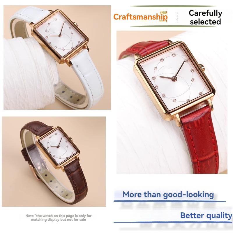 For Casio LTP-1094 LTP-1095 LTP-1192 Strap Women's Cowhide Watch Bands Bracelet 12mm Calfskin Watchband Black Brown Red White