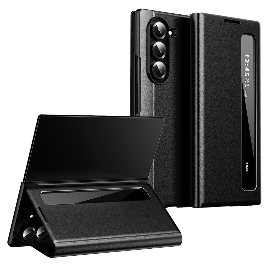 For Samsung Galaxy Z Fold5 5G Case Smart View Window Leather Phone Cover