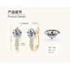 Silvere Glam New fashionable, simple and high-end moissanite earrings from Japan and South Korea, with slightly set pure silver cool ear buckles