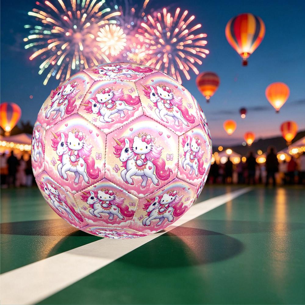 Size 5 Soccer Ball - Outdoor Sport Football with Lovely Cat Pattern, Ideal Gift for Birthdays, Christmas, Father's Day, Graduation
