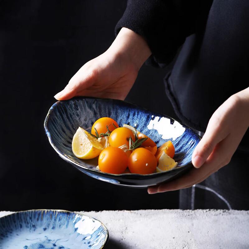 Creative Kiln-Fired Embossed Ceramic Dish