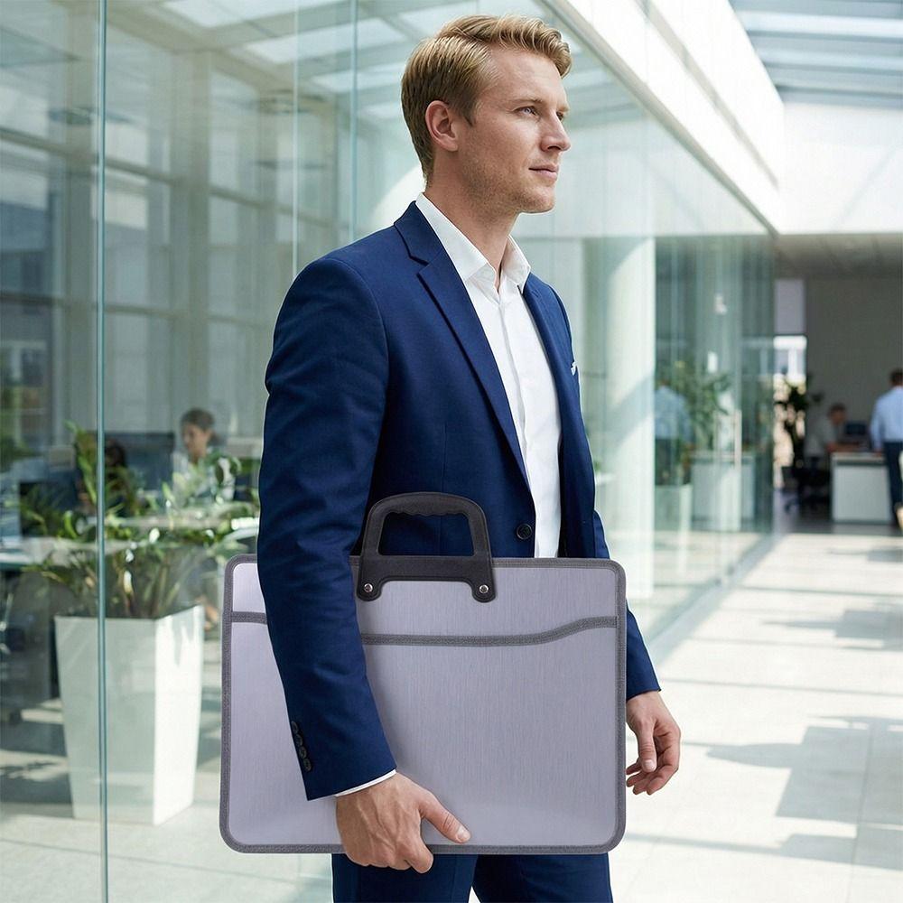 Waterproof Office Briefcase Large Capacity Business Tote Bag Portable File Bag  Work Environment