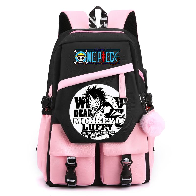 Anime One Piece Anti Theft Bag Waterproof Backpack Outdoor Travel Bag Supply Stationery Girl Boy Back To School Daily Comfortable Bookbag Mochila
