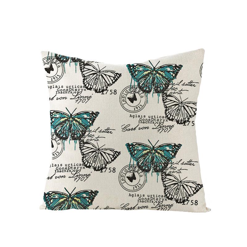 

Home Furnishings Vintage Butterfly Polyester Cushion Covers Set of Four Cushion Covers 45 * 45Cm (excluding pillow core)