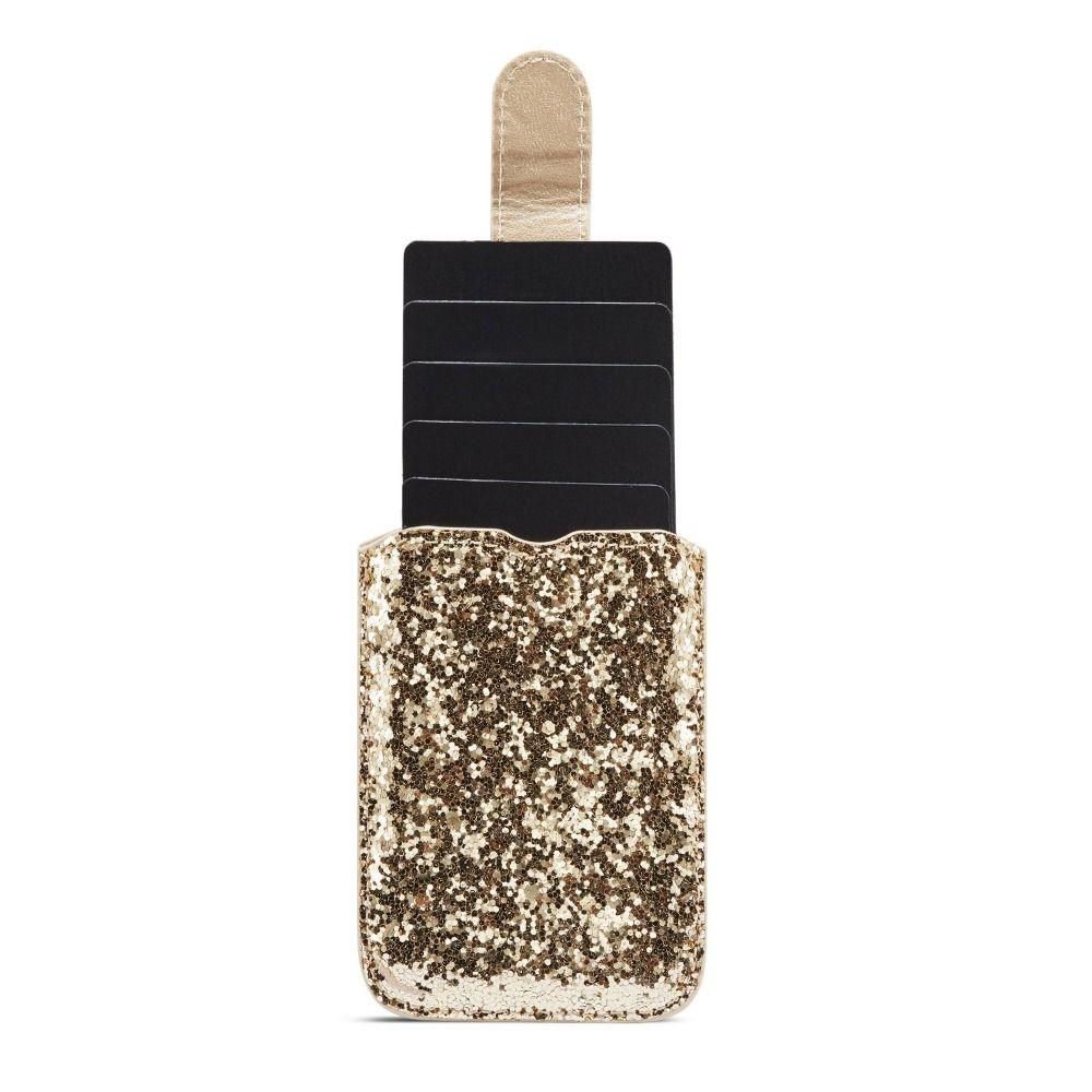 Adhesive Sticker RFID Blocking Credit Card Holder Glitter Bling Cell Phone Wallet Case  Bus Card