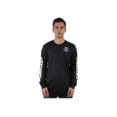 Camiseta de Manga Larga con Estampado Completo PSG para Hombre Tops Negro BQ8383-010