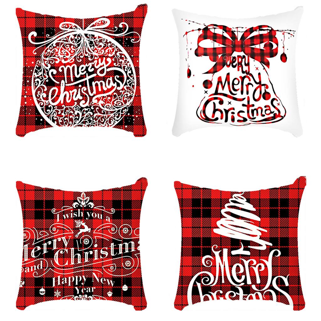 Popular Christmas Pillowcases for Holidays Santa Claus Linen Home Decoration Pillowcases