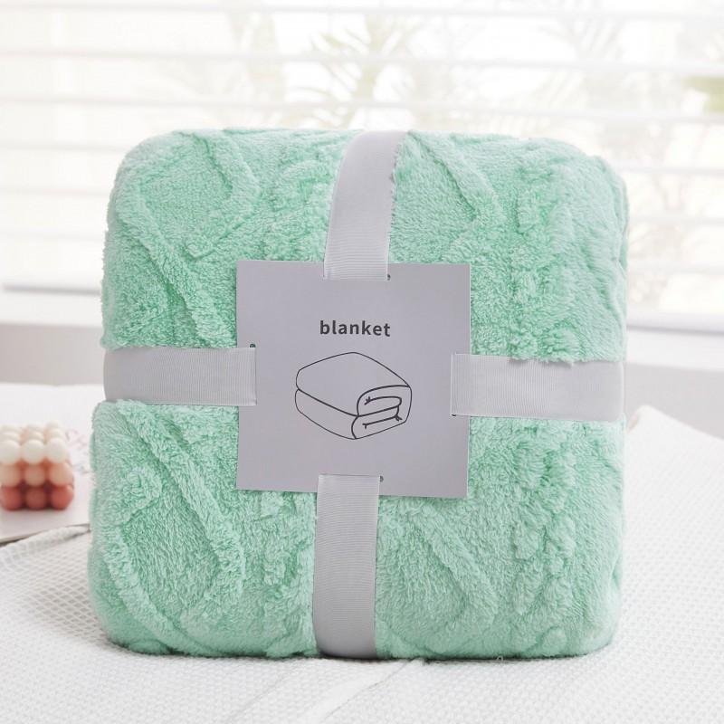 TaoFuu Fleece Blanket Jacquard Nap Office Sofa Dorm Bed