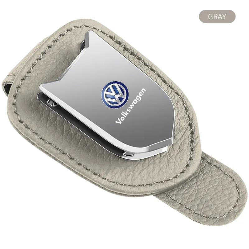 For Volkswagen Fashion Car Sun Visor Glasses Clip Leather Eyeglasses Clip For VW Volkswagen Jetta MK5 Golf Passat 3B7 601 171 Ca