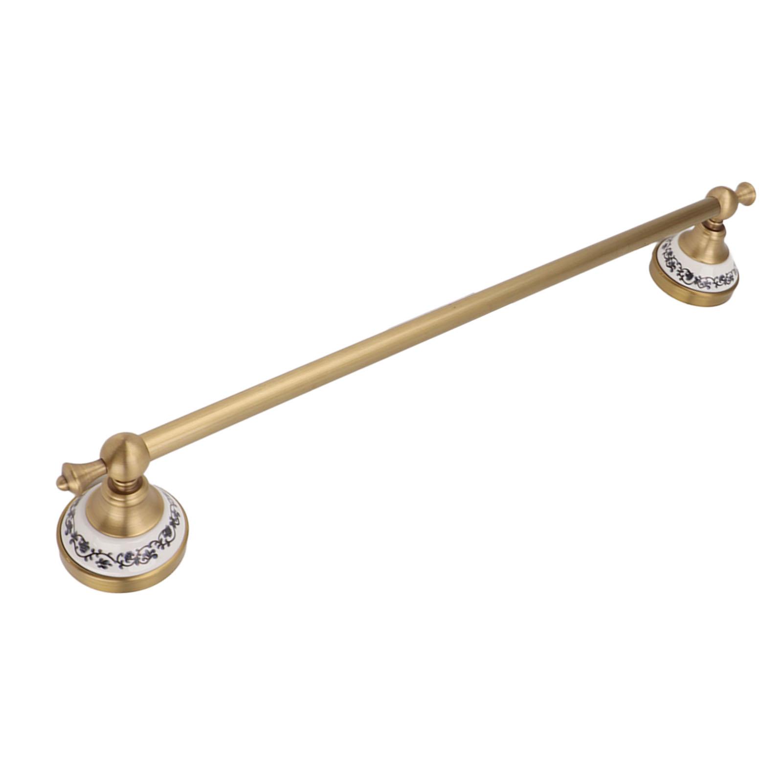 Towel Bar European Single Rod Hanging Bath Towel Holder Copper Towel Rack for Bathroom Toilets
