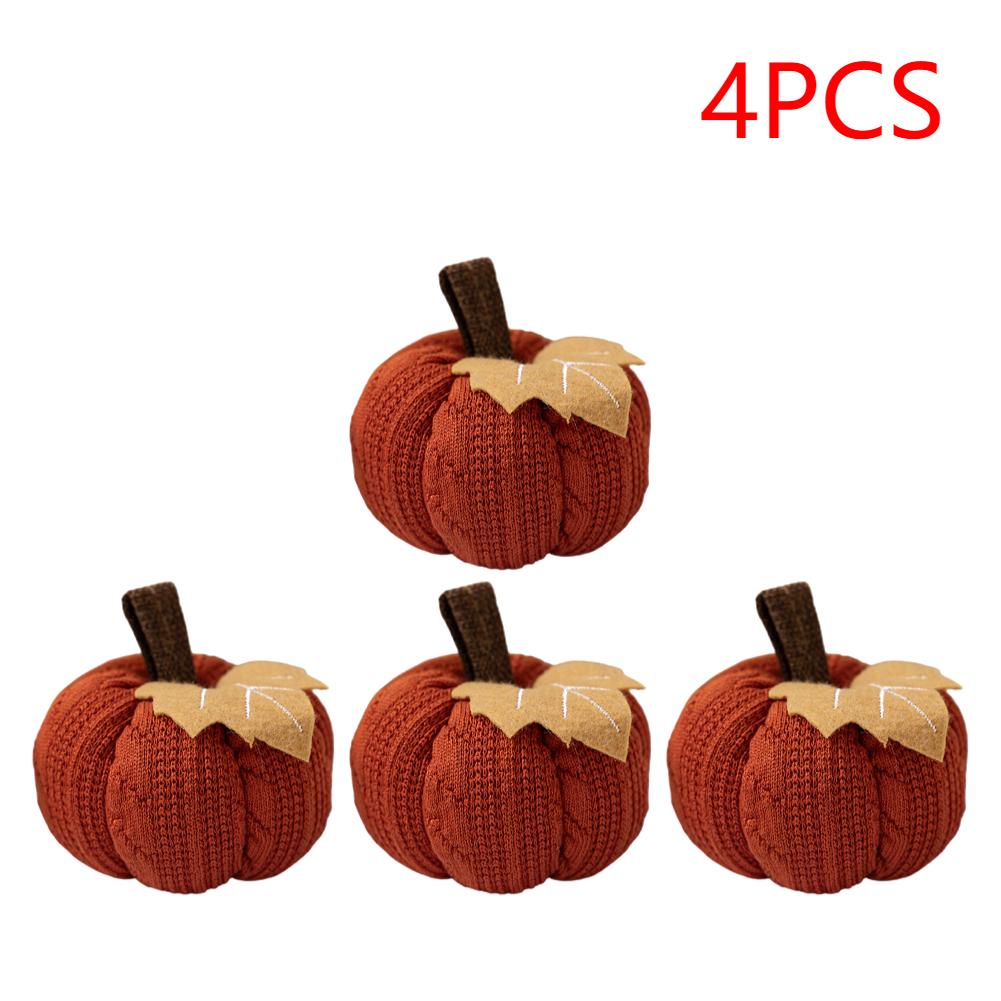 1-5PCS Small Pumpkins Home Decor Knit Knitted Pumpkin Reusable Seasonal Charm Cozy Warm Decorative Ornaments Crochet Pumpkins