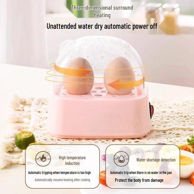 Compact Egg & Baby Food Steamer for One - Ideal for Breakfast & Office Use