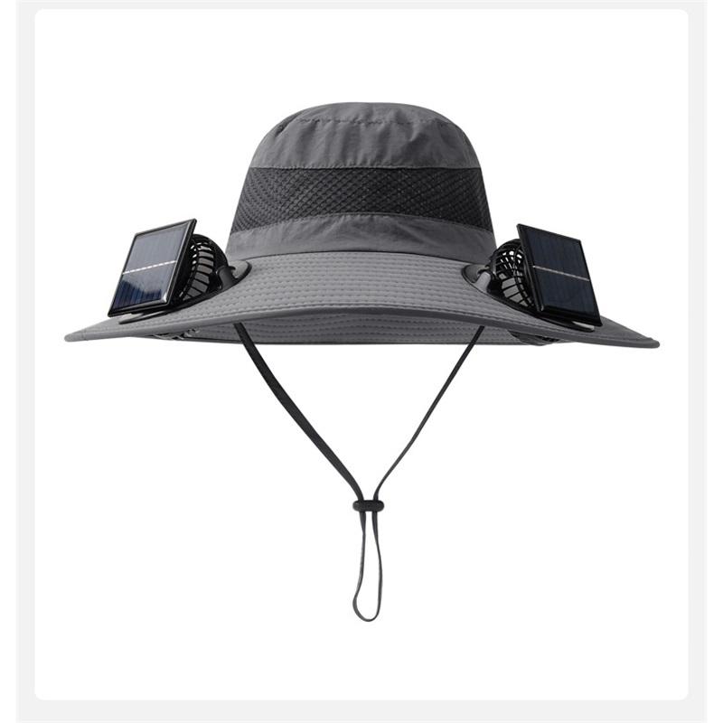 Solar Fan Hat Men's Summer Outdoor Mountaineering With Fan Sunshade Sunscreen Hat Fishing Fisherman Hat