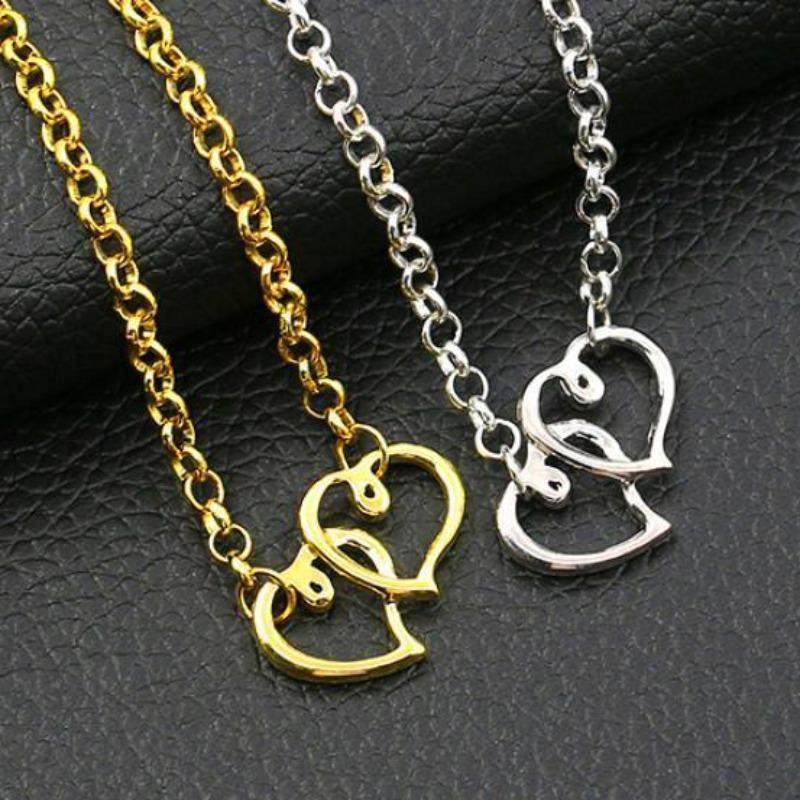 Women's Double Love Heart Chain Beach Sandal Ankle Bracelet Anklet Foot Jewelry
