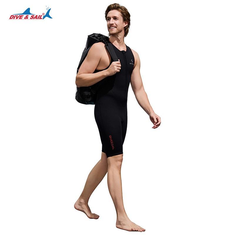 2mm Front-Zip Sleeveless Wetsuit Women Men Diving Snorkeling Swimming Surfing Warmth Protection Chloroprene Neoprene