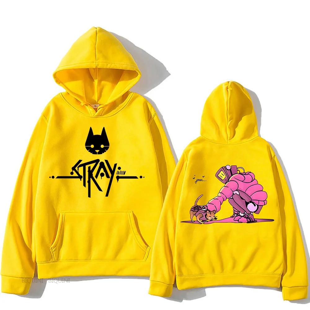 Cartoon Street Cat Hat Sweatshirt Comfortable Printed Men's Sweatshirt Harajuku Unisex Cartoon Hat Sweatshirt