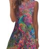 Summer Ladies 3D Printed Sleeveless Dress Fashion Versatile Breathable Trend Casual