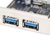 USB3.0 Expansion Card 2 Port 19 Pin 4P PCI‑E to USB3.0 Expansion Card Controller Card Adapter