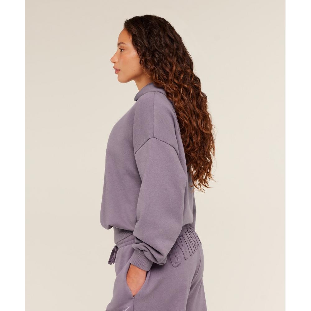 Gymshark Power Washed Oversized Hoodie Dusk Purple   Acid Wash Small Ball B4c5f Pclw