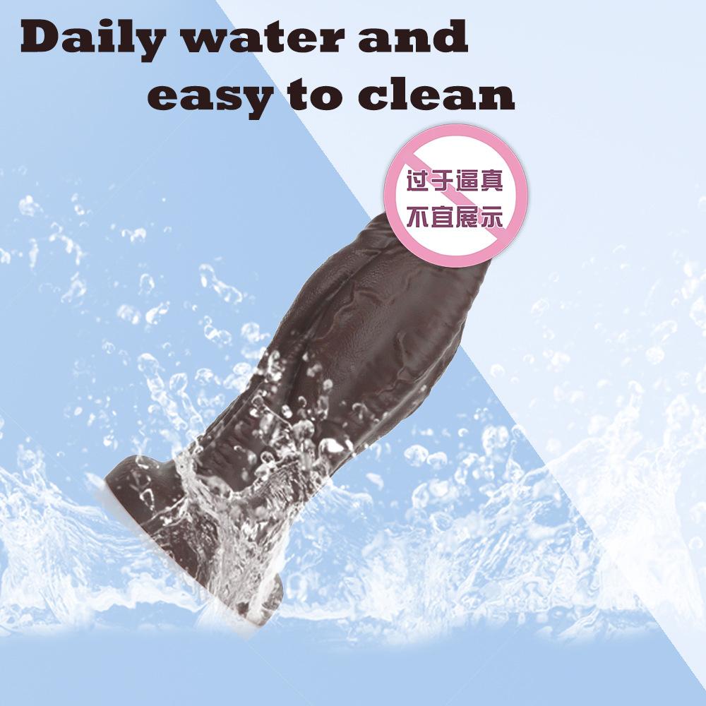 Black Diamond Extra Large Thick Fake Penis Silicone Soft Alien Simulation dildo Anal Plug Expander Majiao Alternative Sex