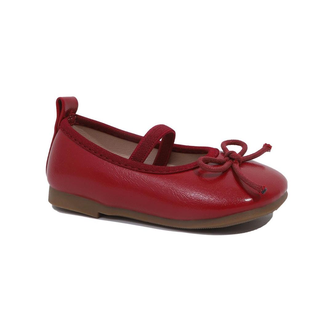 2025 Girls' Silver Leather Princess Shoes: Soft Sole, Spring/Autumn Style for Little Girls