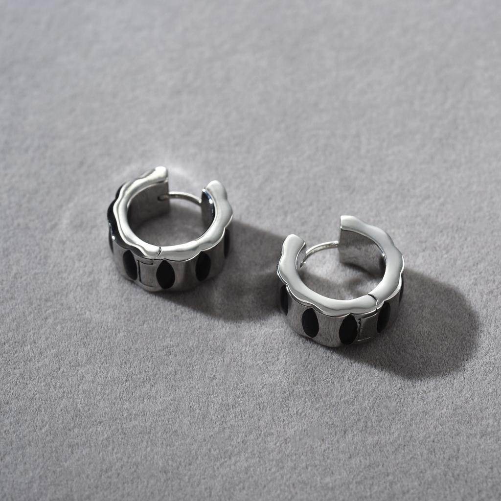 Original Design Frisch und Einfach Platin-beschichteter Kupfer-Tropfen-Glasur Ohrstecker Ohrringe Temperament Modisch Persönlichkeit Vielseitige Ohrringe