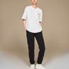 On Ang Pao Club Solid Color Cuffed Comfortable Versatile Casual Pants Women pants Black 1WE10050553