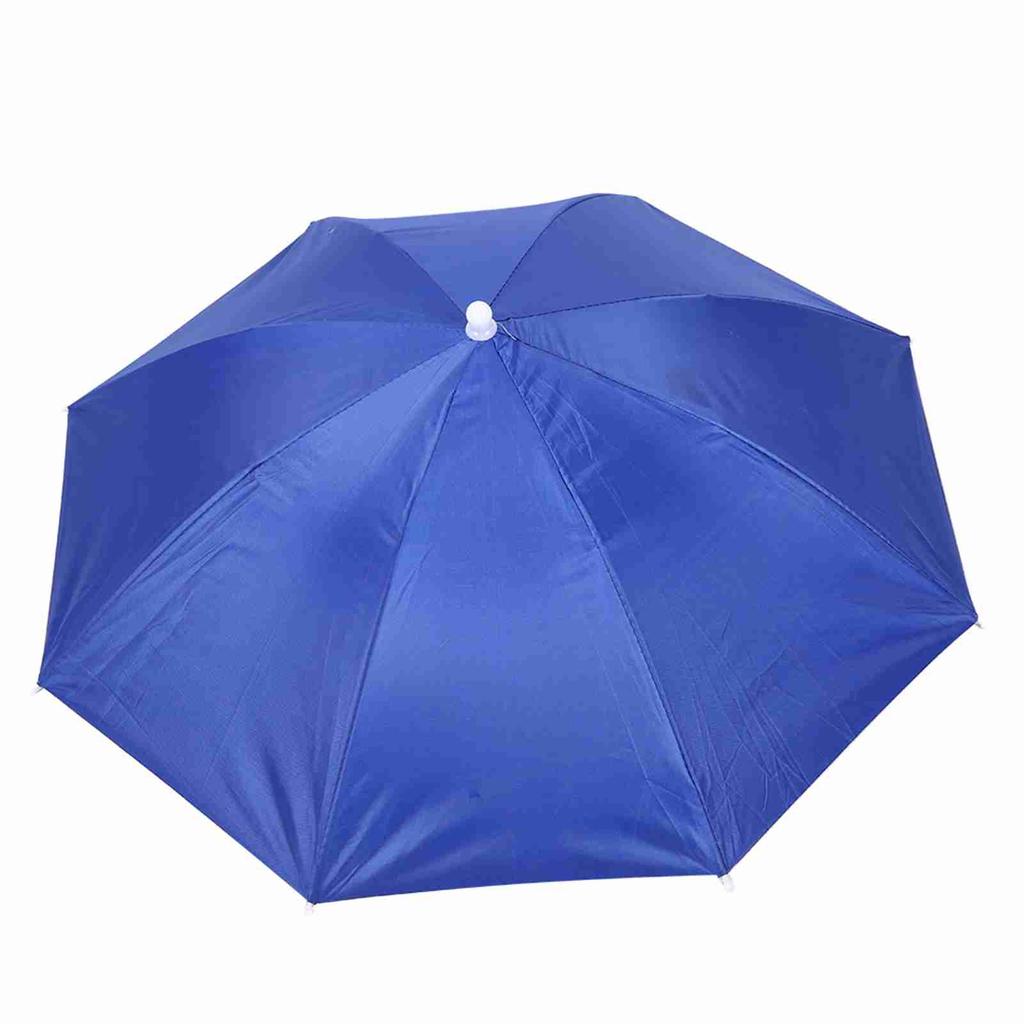65cm Sunscreen Windproof Head Mounted Umbrella Top Folding Hat Umbrella