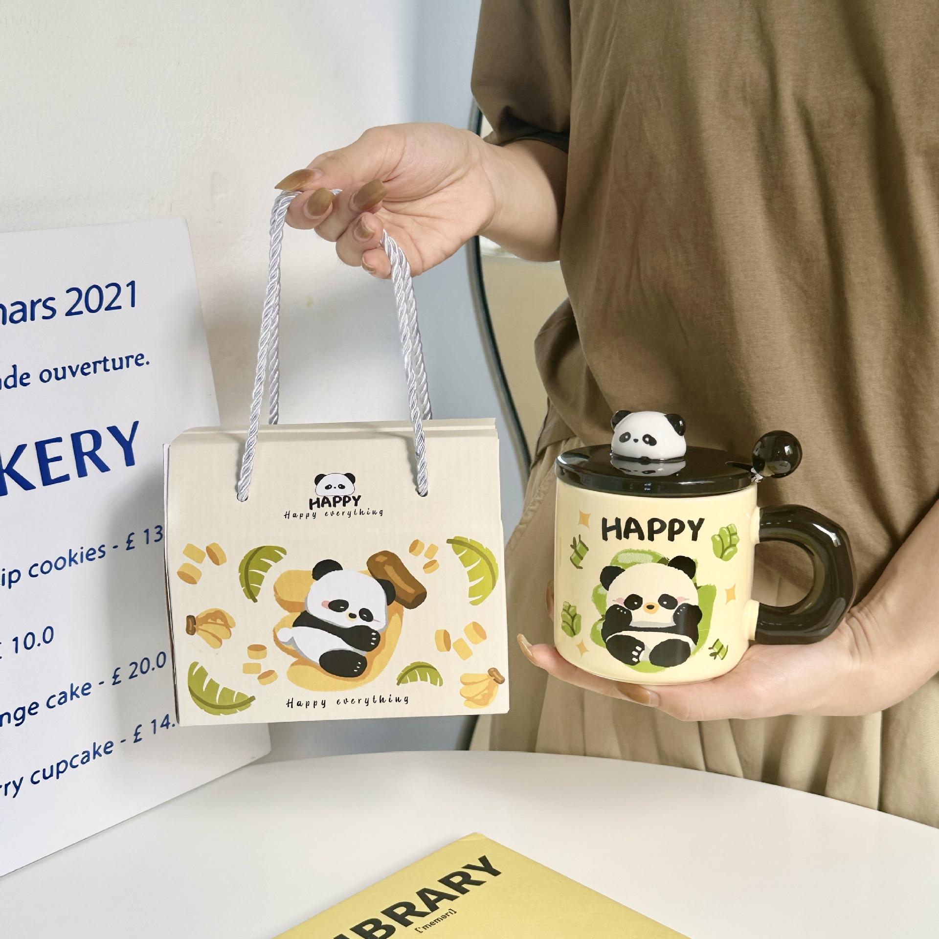 

Panda Cute and Beautiful Mug Girl Birthday Ceramic Water Cup Boyfriend Girlfriend Sister Best Friend Gift 301-400ml