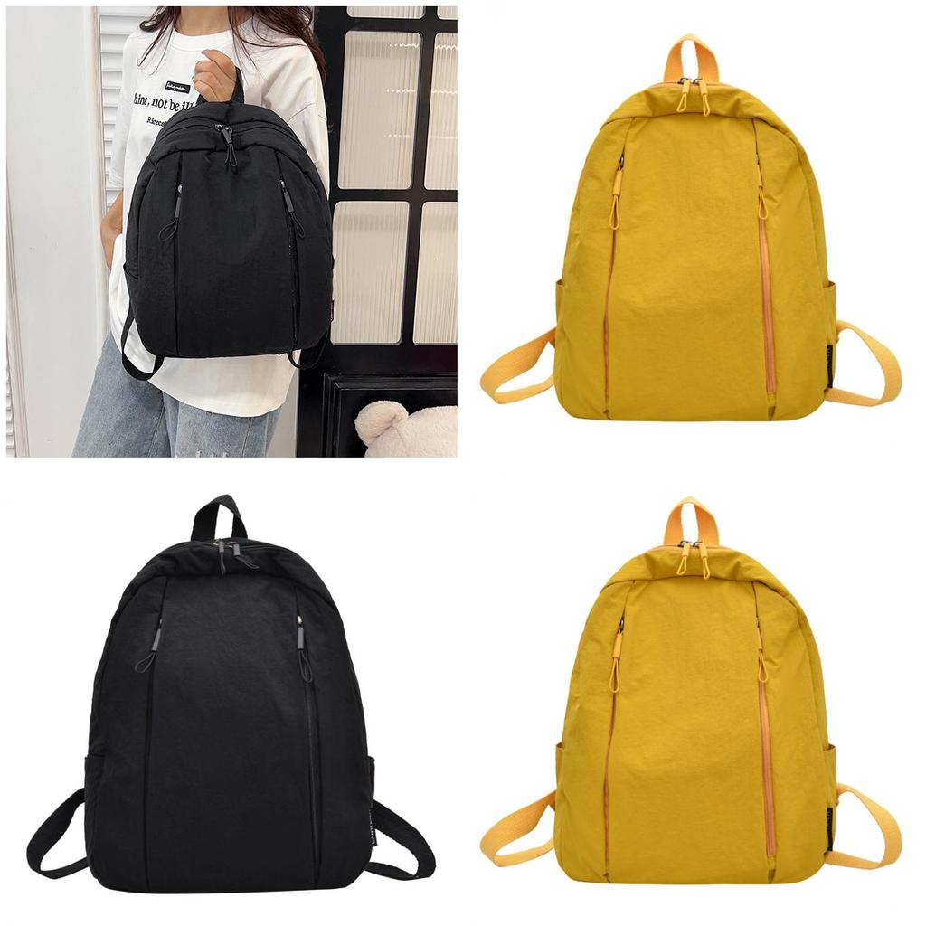 Trendy Solid Color Large Capacity Backpack For College And Travel With Breathable Design