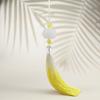 Tassel Pendant with Lanyard Gradient No Shedding Fade-resistant Anti-Lost DIY Double-sided Lotus Han Chinese Clothing Tassel Ear for Fan