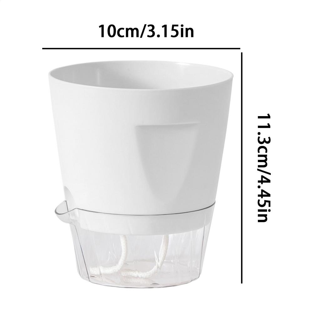 

Self Watering Pots 5 Pieces Grow Box Nursery Pots with Water Level Indicator for Indoor Living Room Balcony Patio Deck Porch