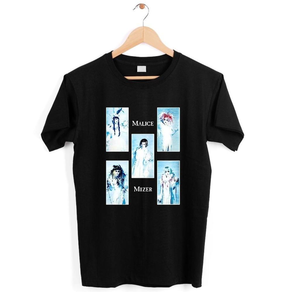 Винтажная черная футболка из плотного хлопка с изображением участников группы Malice Mizer для мужчин и женщин, все размеры, TT555 XXL