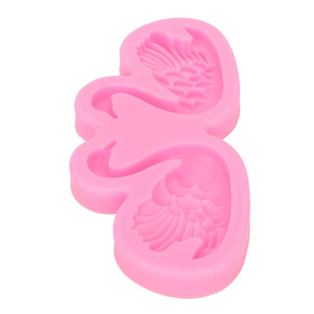 3pcs 3D Design Swan Fondant Mold Non-Stick DIY Silicone Mold  For Cake Decoration