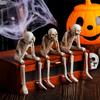Resin Hanging Leg Skeleton Don't Look Don't Listen Don't Say Bone Model  Halloween