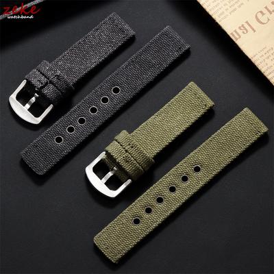 Ribbed Nylon Watchband Canvas Nylon Watch Strap 20mm 22mm 24mm for Omega Watchband Accessories for Military Watch Band Bracelets