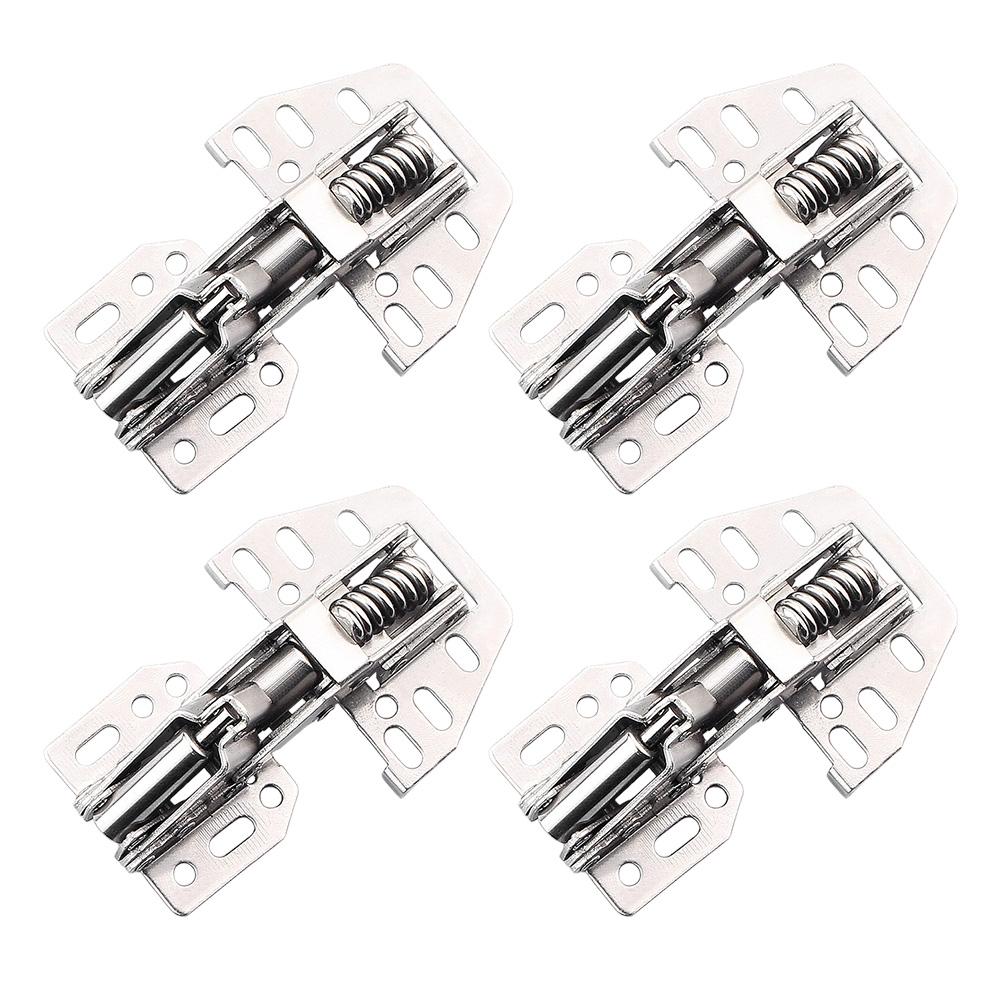 

Set of 4 Stainless Steel Soft-Close Hinges for Kitchen RV and Furniture Doors Providing Controlled and Quiet Door Movement