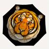 1pc Tiger Pattern Automatic Open/close Folding Compact Umbrella, 8-Rib Sturdy Canopy, Lightweight Portable, Everyday Use, Gift, Outdoor Umbrella, Trav